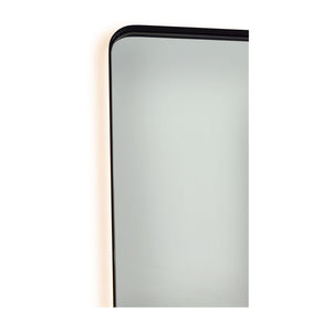 Custom made Single Vanity Radius Corner Metal Frame Mirror - Custom Sizes & Tapware Inspired Finishes