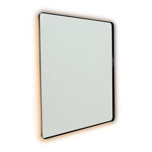Custom made Single Vanity Radius Corner Metal Frame Mirror - Custom Sizes & Tapware Inspired Finishes