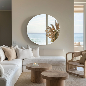 Round Frameless Mirror