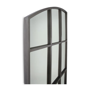 Landscape Arch Grid Arch Metal Frame Mirror - Hardware Inspired Finishes