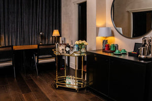 Barcelona round black or white modern recessed bathroom or decorative mirror