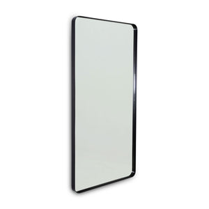 Custom made Single Vanity Radius Corner Metal Frame Mirror - Custom Sizes & Tapware Inspired Finishes