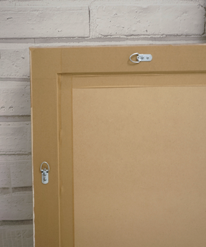 Rustic White Framed Mirror Large