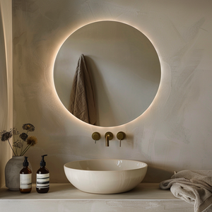 Round Frameless Mirror