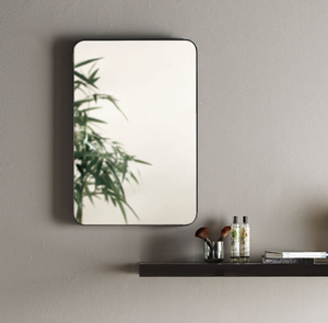 ‘Vienna’- Wall Mirror black metal frame