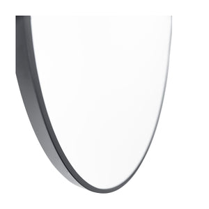 Sofia Elliptical Matt Black Mirror - 500x800mm
