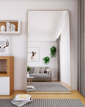 Oak Timber Slim-Edge Framed Mirror