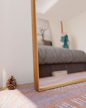 Oak Timber Box Framed Mirror (55mm Frame Squared Edge)