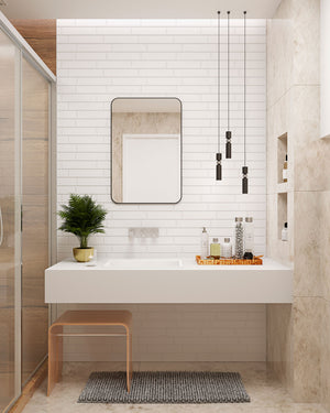 ‘Vienna’- Wall Mirror black metal frame
