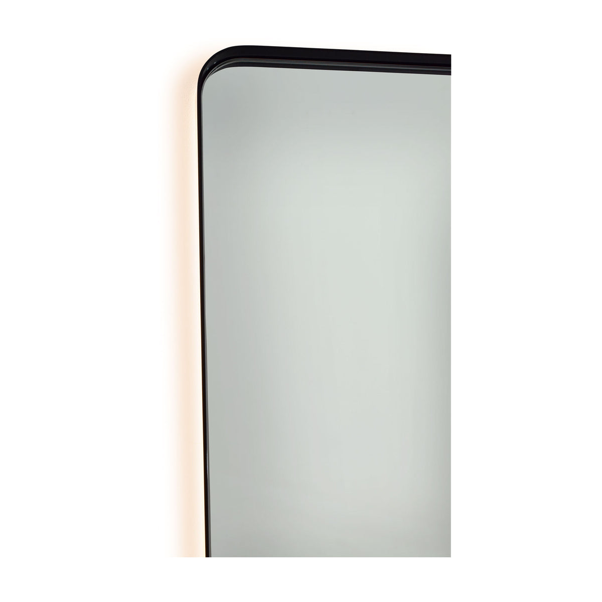 Custom made Single Vanity Radius Corner Metal Frame Mirror - Custom Sizes &amp; Tapware Inspired Finishes