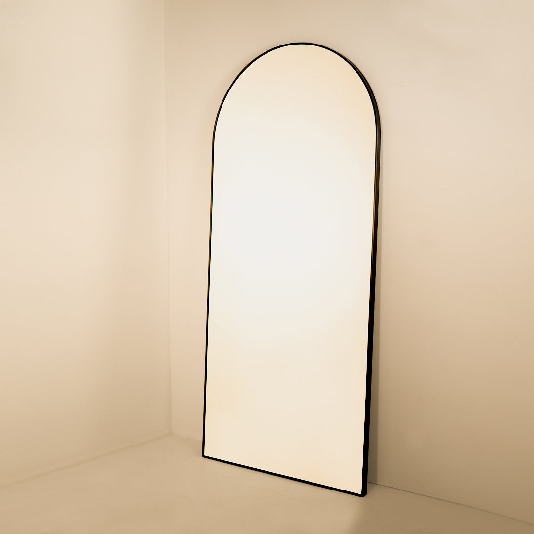 Dublin Brushed Black Arch Mirror - 800mm x 2100mm