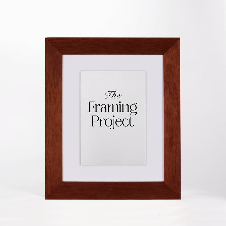 Mahogany Matboard Frame For A5 Artwork With Non Reflective Art Glass ...