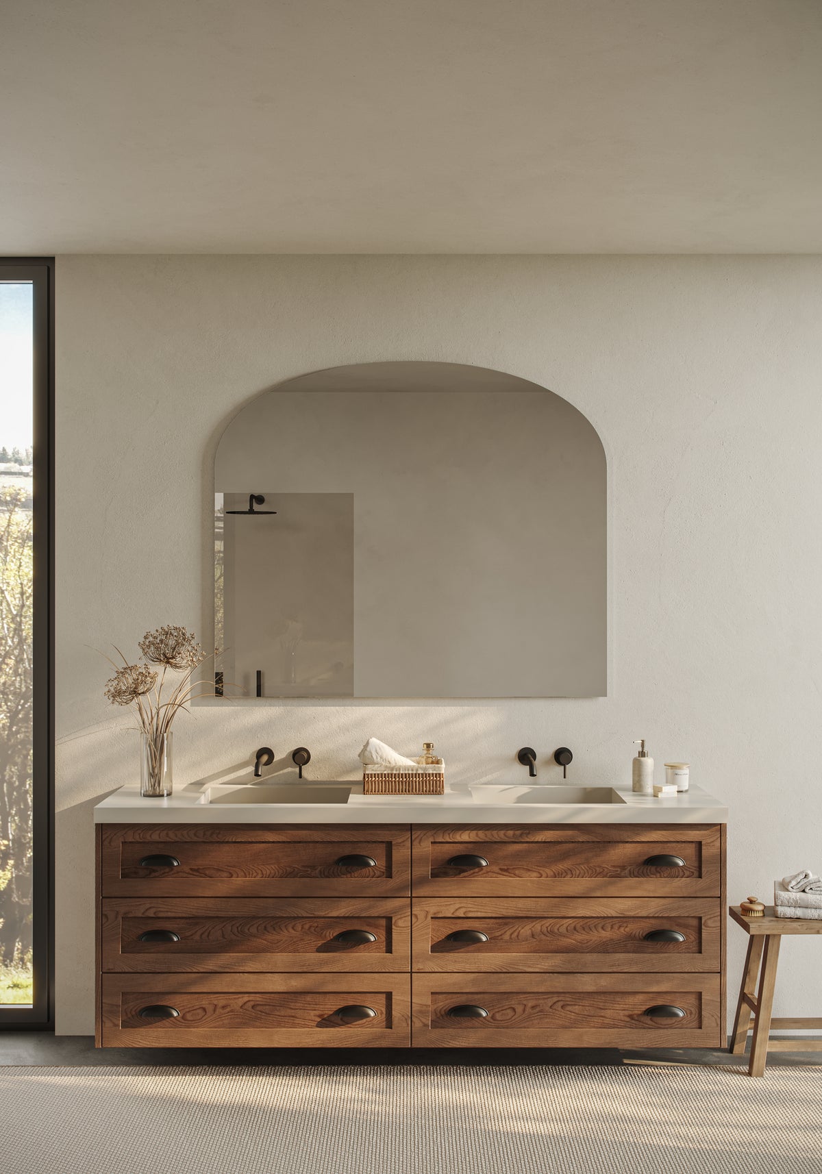 Double Vanity Low Arch