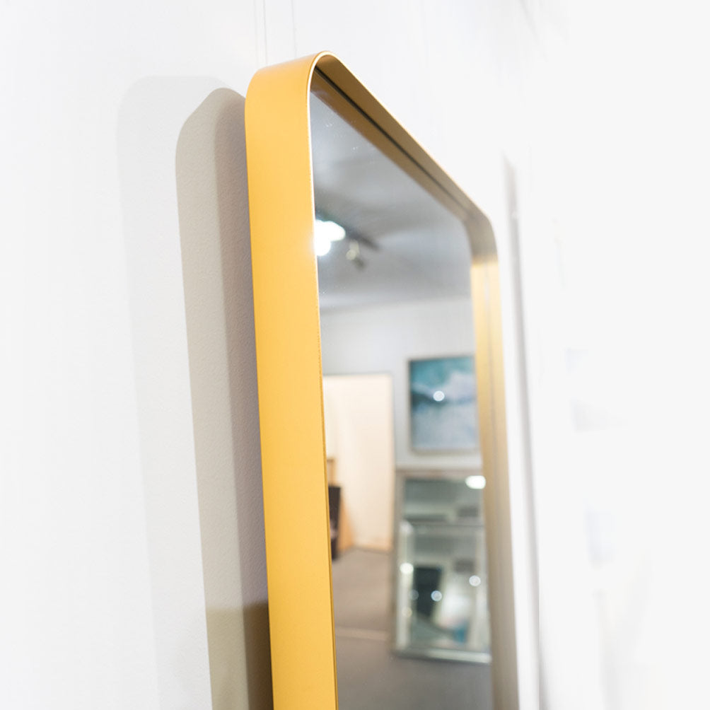Brushed Brass or Brushed Nickel - Sienna’ Leaning Recessed Mirror 800mm x1800mm (Images are not the actual Brushed colours)