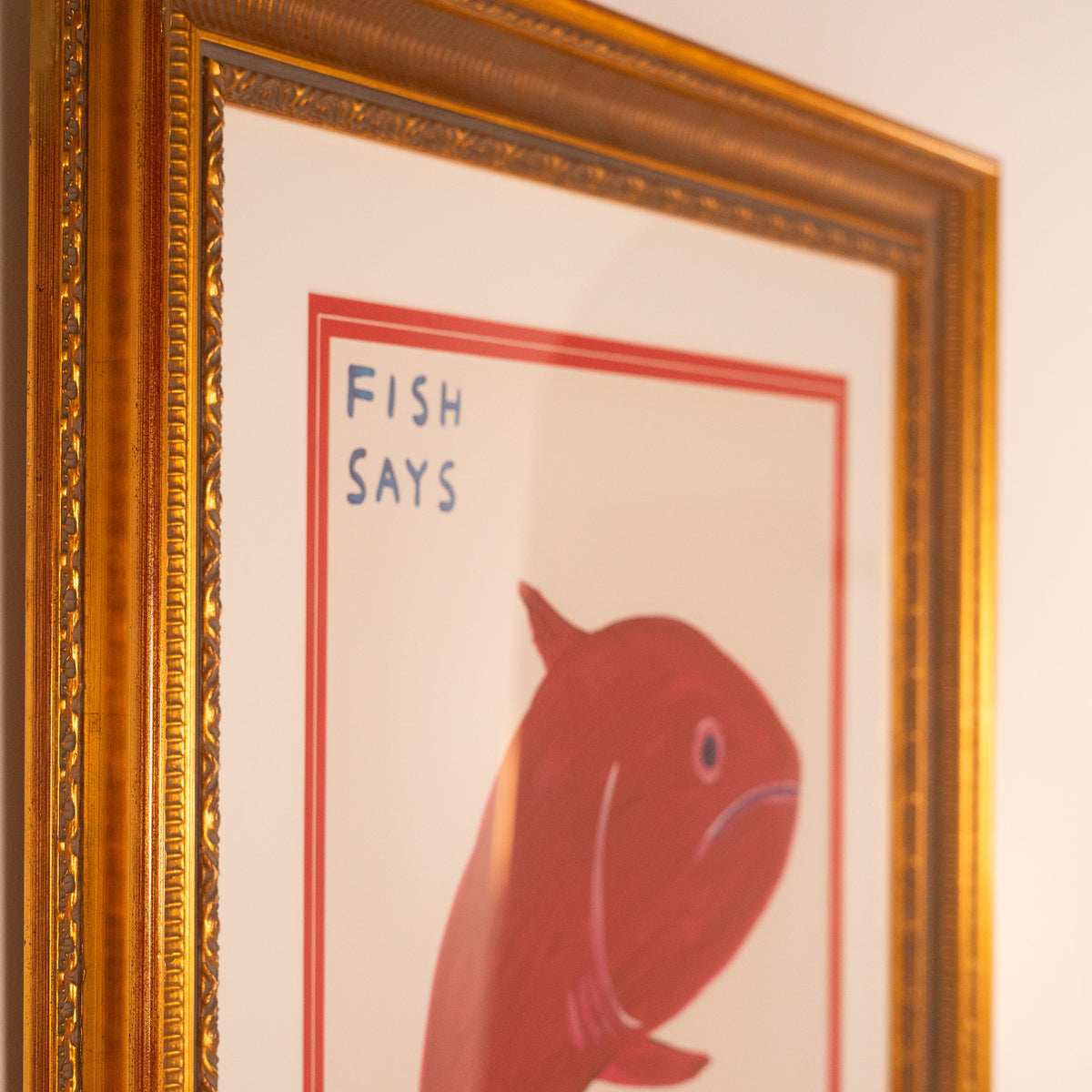 David Shrigley Print, UNTITLED ‘FISH SAYS&#39;