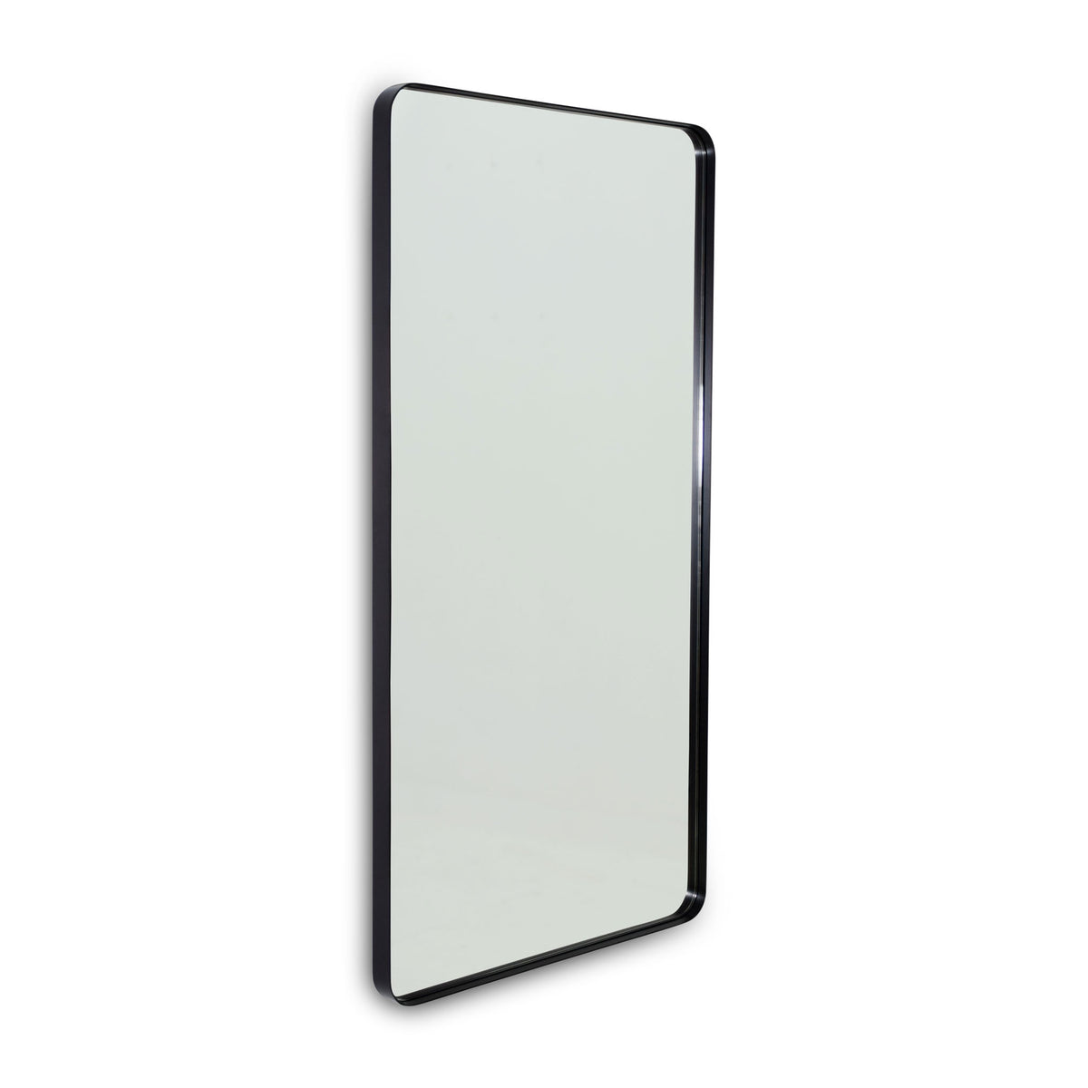 Custom made Single Vanity Radius Corner Metal Frame Mirror - Custom Sizes &amp; Tapware Inspired Finishes