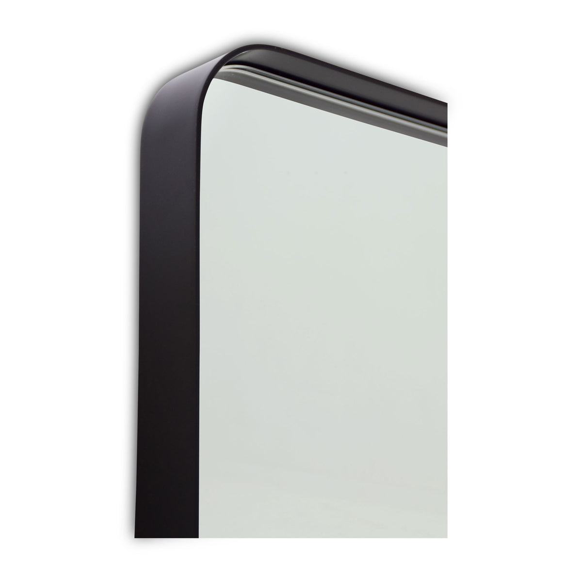 Custom made Single Vanity Radius Corner Metal Frame Mirror - Custom Sizes &amp; Tapware Inspired Finishes
