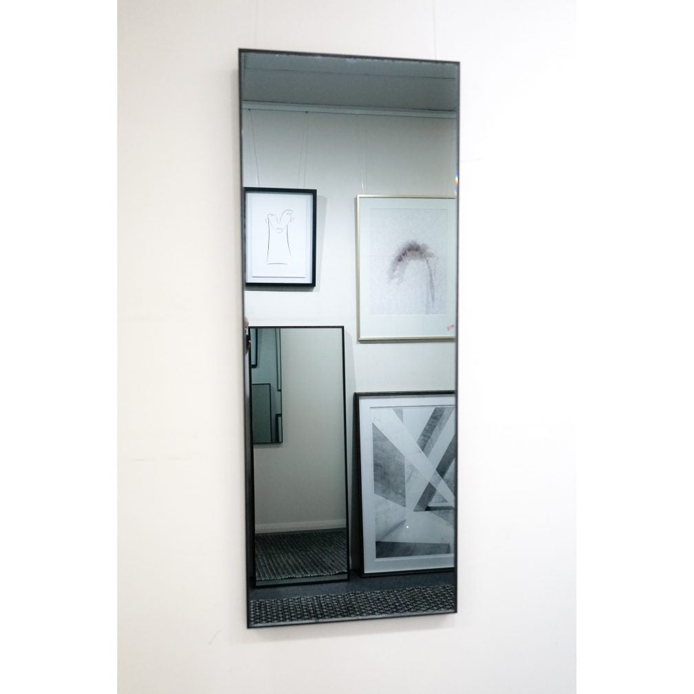 ‘Grey’ Wall Mirror Black Super Slim Edge Mirror 420 x 1280mm