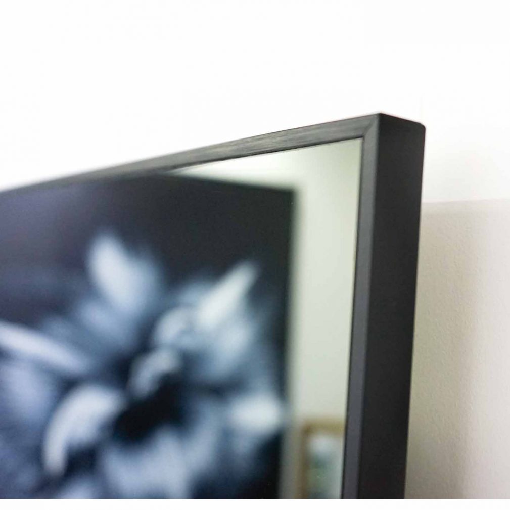 ‘Grey’ Wall Mirror Black Super Slim Edge Mirror 420 x 1280mm