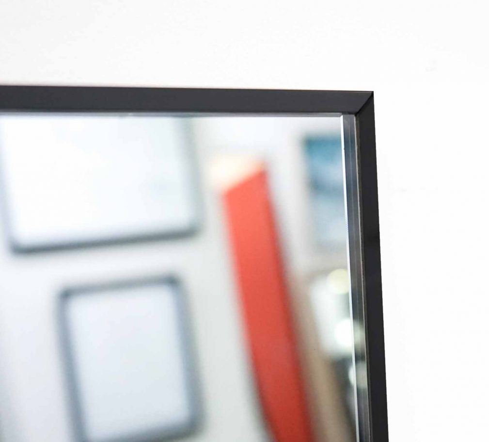 ‘Grey’ Wall Mirror Black Super Slim Edge Mirror 420 x 1280mm