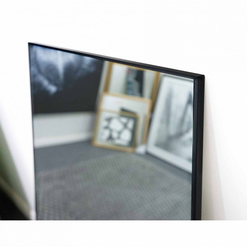 ‘Grey’ Wall Mirror Black Super Slim Edge Mirror 420 x 1280mm