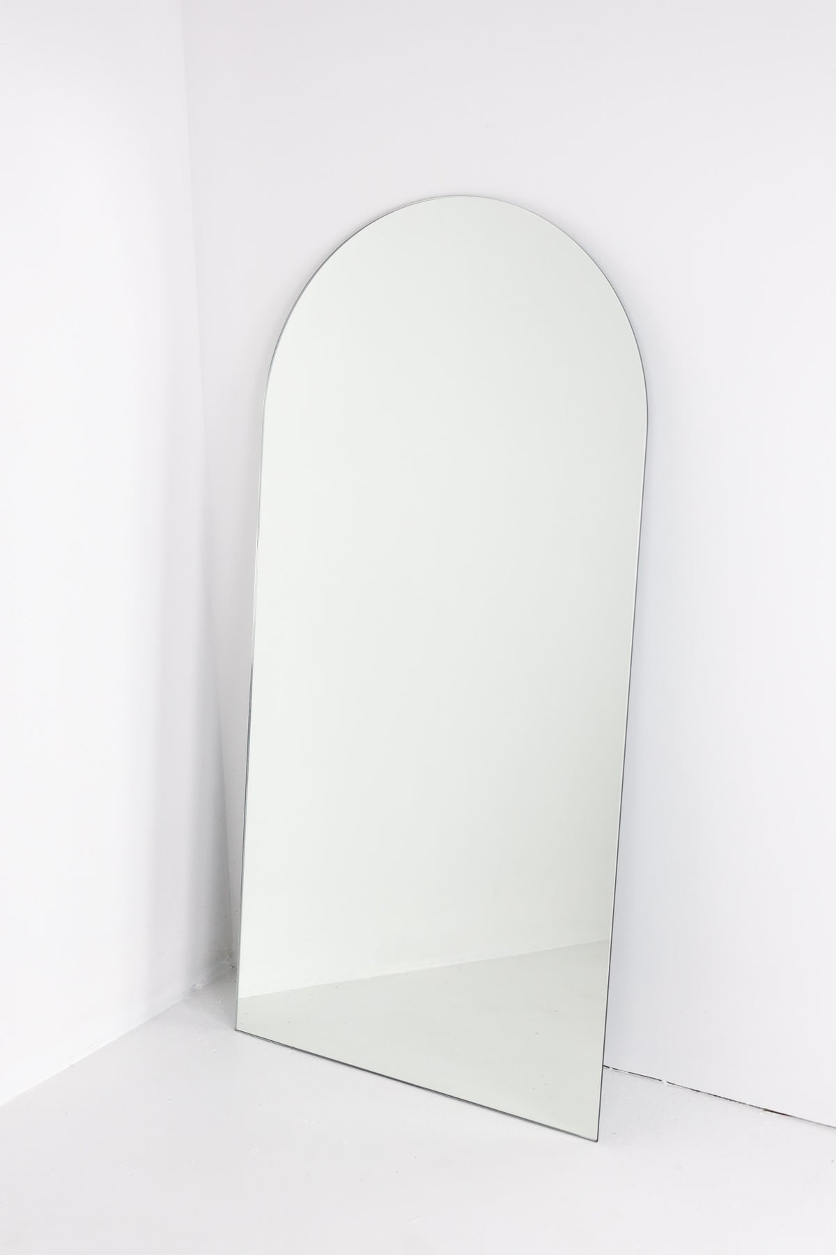 Frameless Arch Mirror 500mm w x 1300mm h