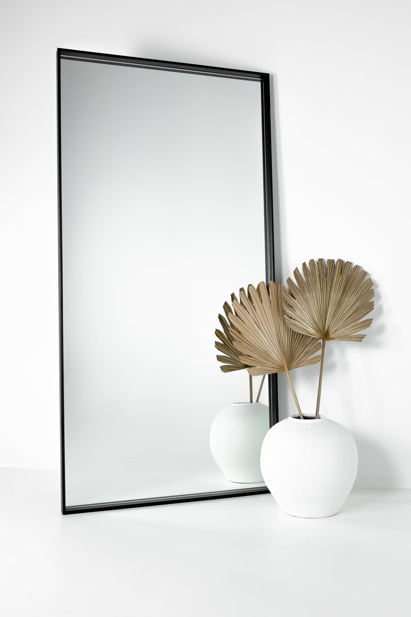 Box Framed Mirror Black – 55cm Deep Frame (rounded edge frame) - The ...