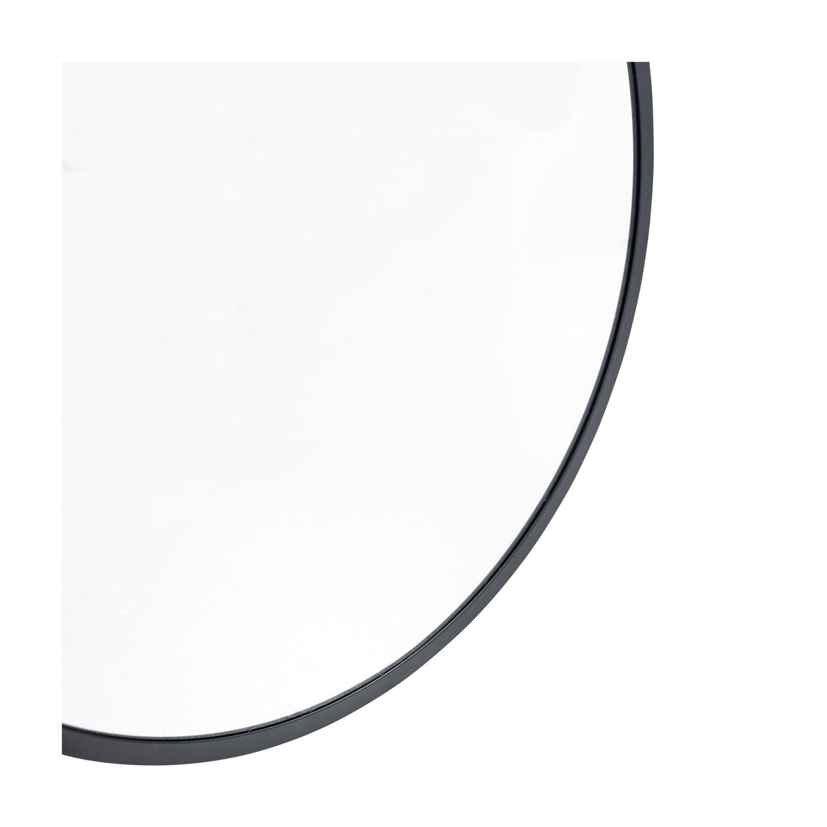 Madrid Black Round Metal Mirror 600mm or 800mm Diameter