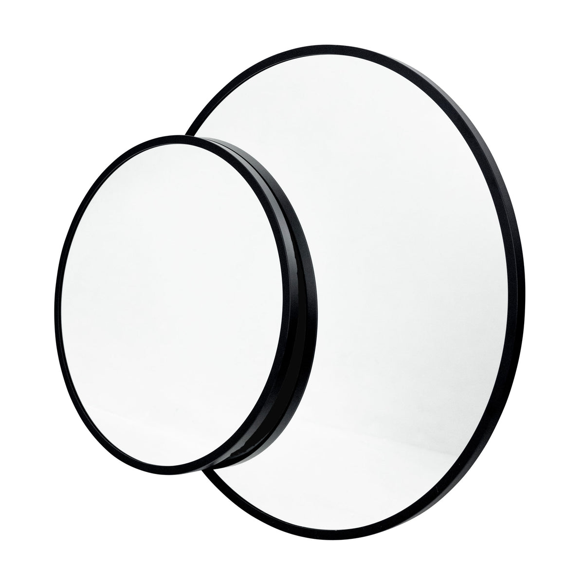 Madrid Black Round Metal Mirror 600mm or 800mm Diameter