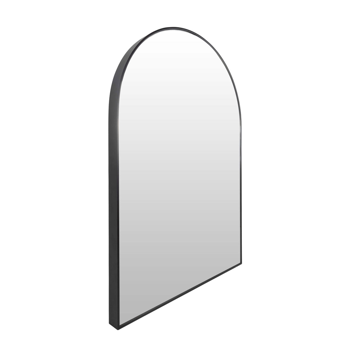 Pisa Black Metal Arch Mirror - 550x800mm