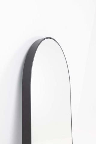 Pisa Black Metal Arch Mirror - 550x1600mm