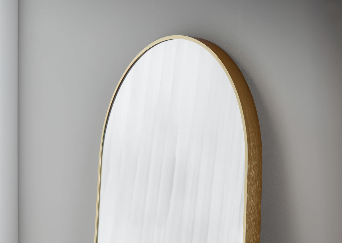 Pisa Brass Metal Arch Mirror - 550x1600mm