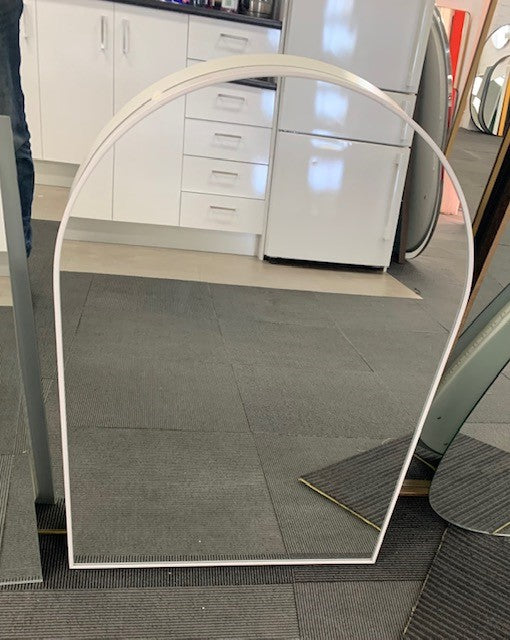 Pisa White Metal Arch Mirror - 550x1600mm