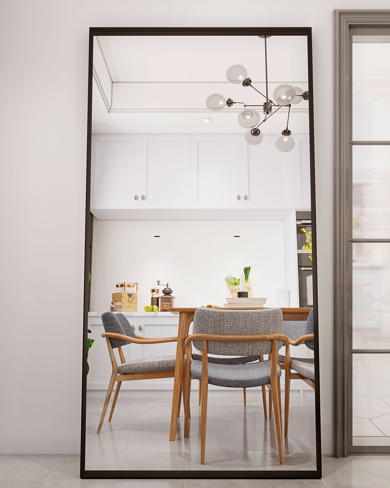 Box Framed Mirror Black – 55cm Deep Frame (rounded edge frame) - The ...