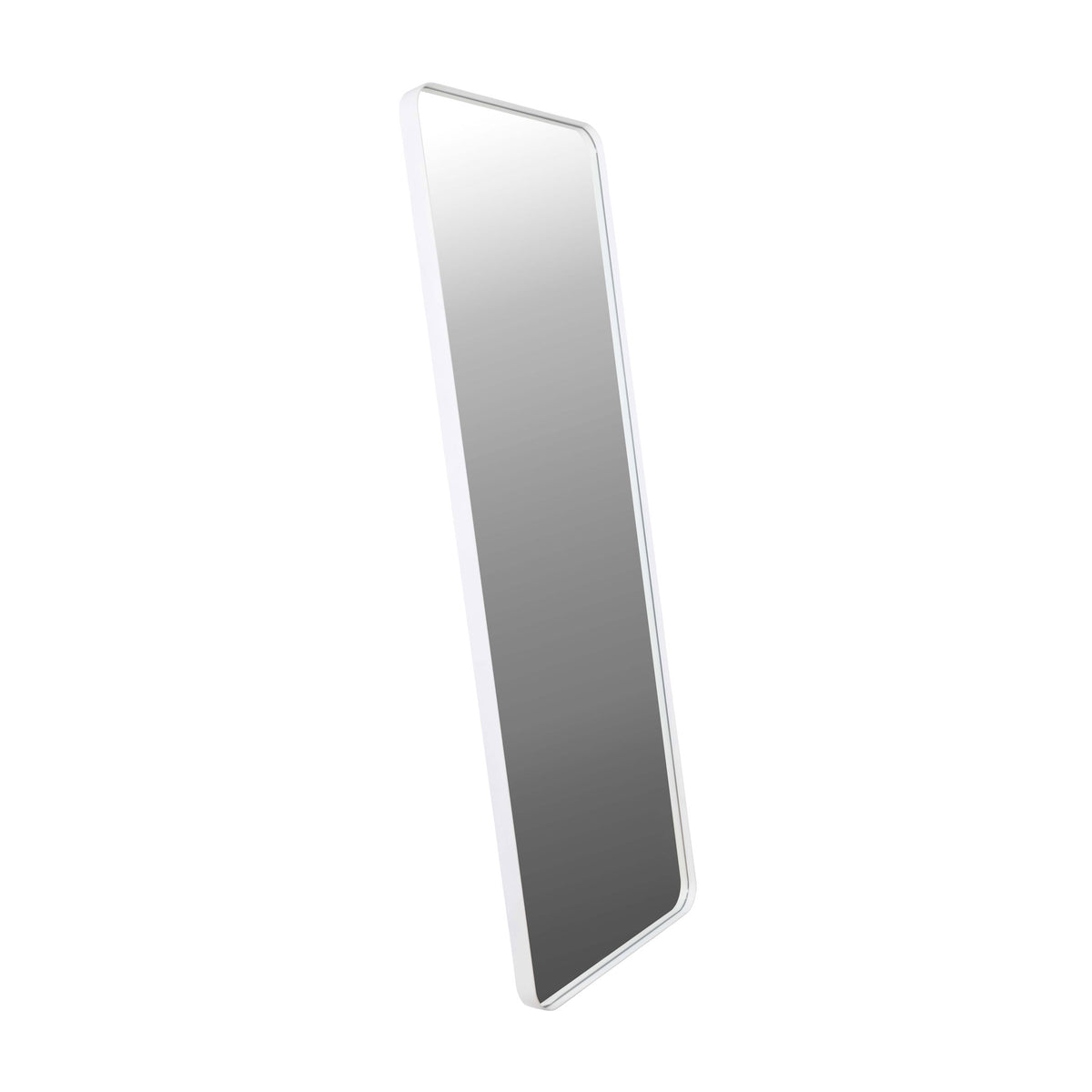 Sienna Radius Corners White Metal Mirror - 500x1500mm