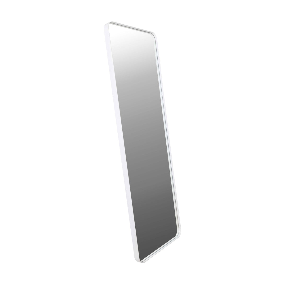 Sienna Radius Corners White Metal Mirror - 500x750mm