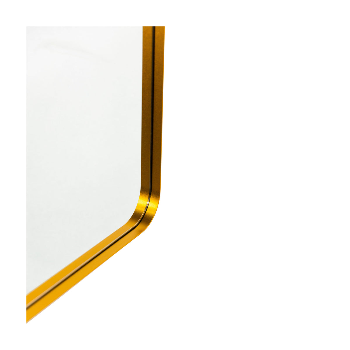 Sienna Radius Corners Gold Mirror - 500x750mm