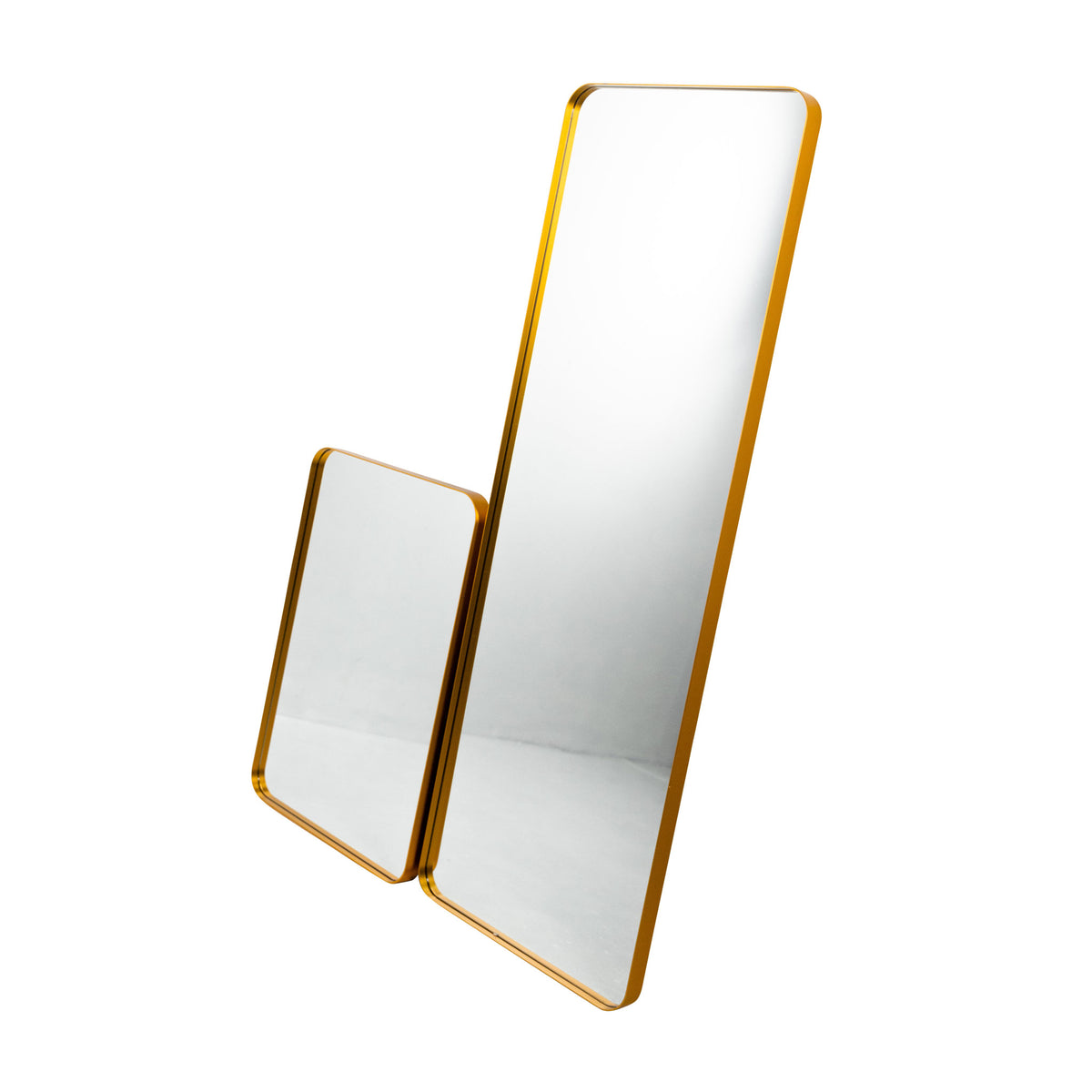 Sienna Radius Corners Gold Mirror - 500x750mm