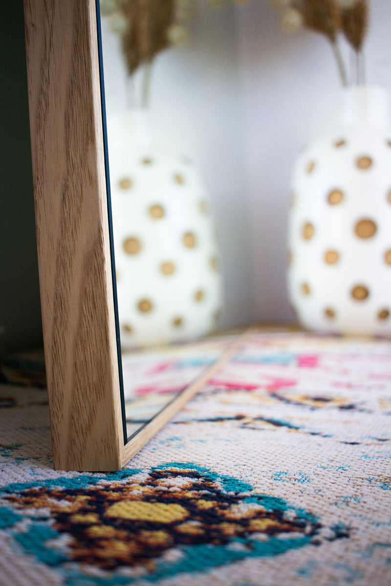 Slim Edge Mirror Timber – 55mm Frame