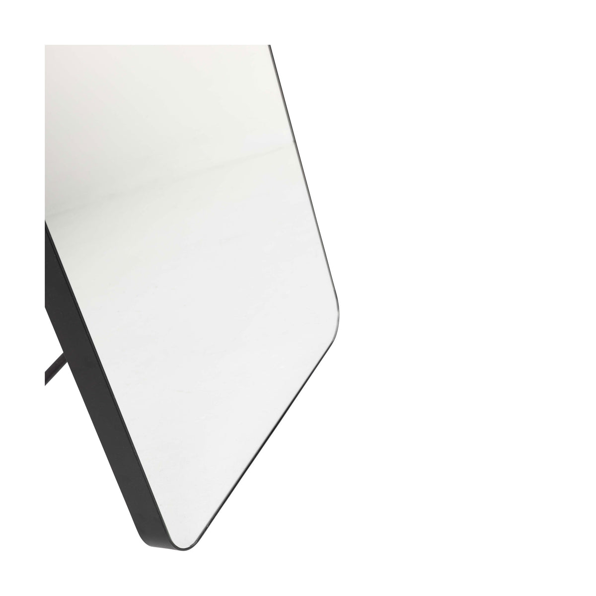 Talinn Radius Corners Black Metal Mirror With Stand - 500x1500mm