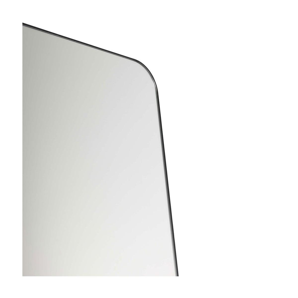 Talinn Radius Corners Black Metal Mirror With Stand - 500x1500mm