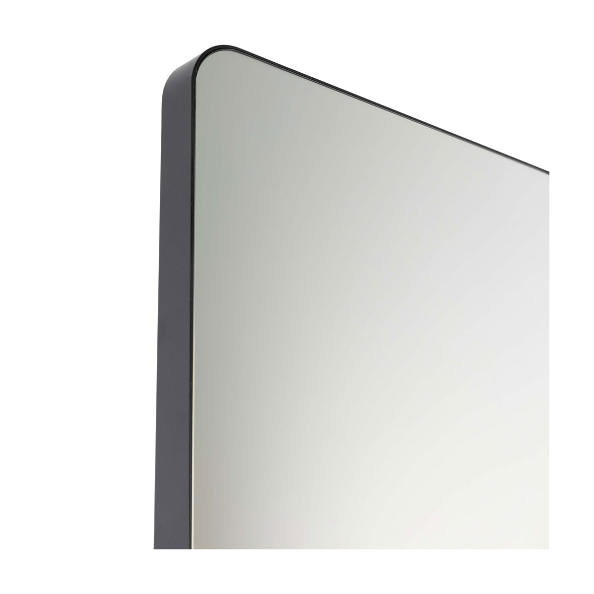 Talinn Radius Corners Black Metal Mirror With Stand - 500x1500mm