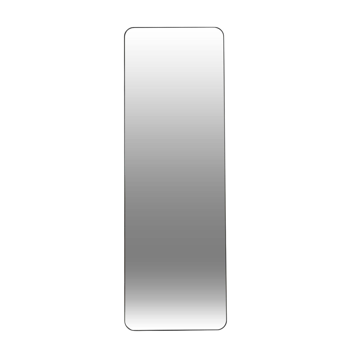 Talinn Radius Corners Black Metal Mirror With Stand - 500x1500mm