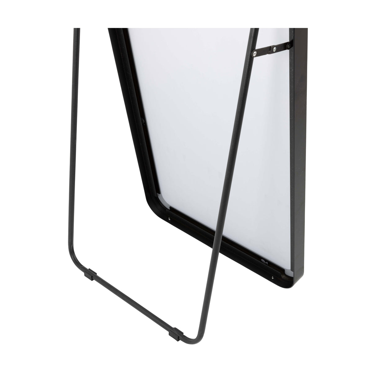 Talinn Radius Corners Black Metal Mirror With Stand - 500x1500mm