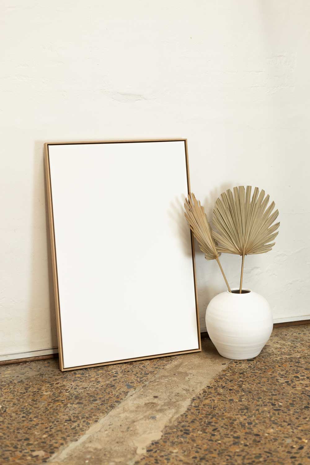 Blank Canvas With A Float Frame